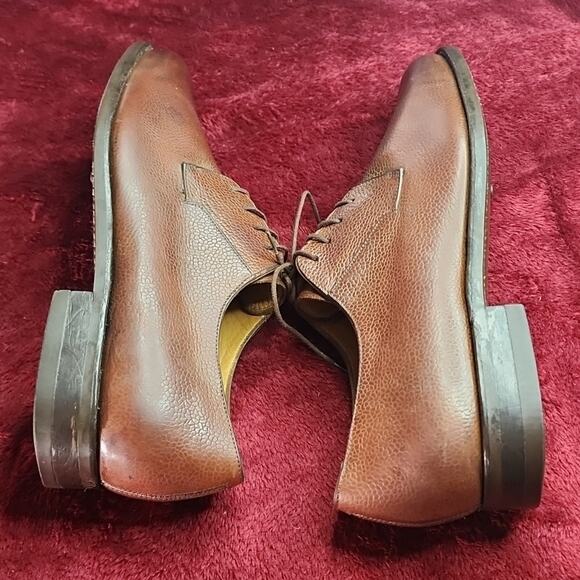 EMLING CHAUSSEUR BROWN LEATHER PEBBLED OXFORDS VERY ELEGANT MENS SIZE 11 - Picture 13 of 16